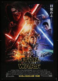 6a195 FORCE AWAKENS advance Japanese 29x41 '15 Star Wars: Episode VII, 1st time in our auction!