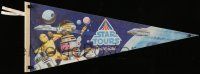 6a050 STAR TOURS 12x32 pennant '86 Walt Disney & Star Wars, great and somewhat prescient images!