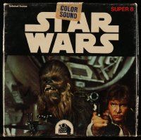 6a054 STAR WARS 5x5 Super 8 film reel '77 a 7-minute segment of the movie in color with sound!