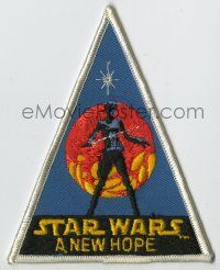 6a061 STAR WARS 4x5 patch '80s George Lucas classic, A New Hope, image of Luke with lightsaber.