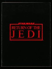 6a173 RETURN OF THE JEDI screening program '83 George Lucas classic, filled with production info!