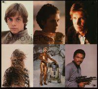 6a039 EMPIRE STRIKES BACK 34x38 special '80 Luke, Leia, Han, Chewie, Lando Calrissian, C-3PO/R2D2