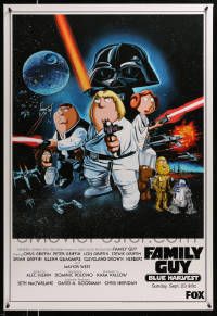 6a321 FAMILY GUY BLUE HARVEST tv poster '07 great Star Wars spoof comic art by Preite!