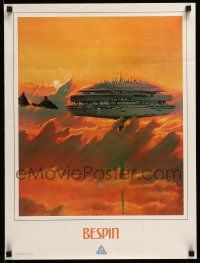 6a336 STAR TOURS 18x24 special '86 Star Wars and Disney, fake travel poster, cloud city of Bespin!