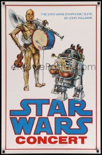 6a001 STAR WARS CONCERT 24x37 poster + letter '78 ultra rare poster given to employee by Lucas!