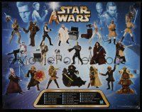 6a340 STAR WARS 18x23 advertising poster '02 George Lucas classic epic, figurines by Hasbro!