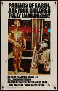 6a350 STAR WARS HEALTH DEPARTMENT POSTER 14x22 special '79 C3P0 & R2D2, do your records show it?