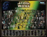 6a341 STAR WARS 22x28 advertising poster '98 George Lucas classic epic, many figurines by Kenner!