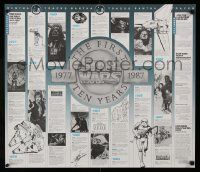 6a353 STAR WARS THE FIRST TEN YEARS 22x26 special '87 Lucas classic sci-fi epic, images & info!