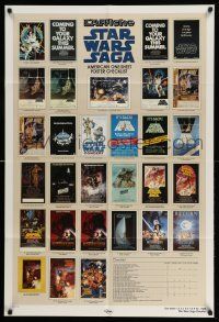 6a103 STAR WARS CHECKLIST 2-sided Kilian 1sh '85 great images of U.S. posters!
