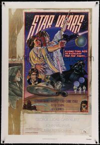 6a006 STAR WARS linen style D NSS style 1sh 1978 George Lucas, circus poster art by Struzan & White!