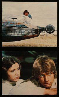6a078 STAR WARS 7 color deluxe 8x10 stills '77 Luke, Leia, Han, Chewbacca, Obi-Wan, 3PO, Bantha!