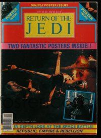 6a155 RETURN OF THE JEDI #4 22x32 magazine/promo poster '83 official poster monthly, many images!