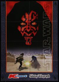 6a119 PHANTOM MENACE Australian 24x33 promo poster '00 all the tie-in items available at Kmart!