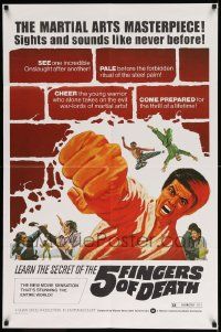 6b043 5 FINGERS OF DEATH 1sh '73 martial arts masterpiece with sights & sounds like never before!