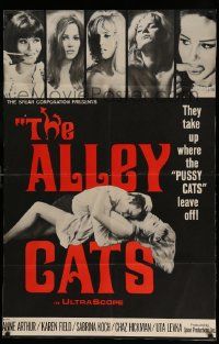 6b064 ALLEY CATS 25x38 1sh '68 Anne Arthur, Radley Metzger directed sex & violence!