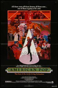 6b066 AMERICAN POP 1sh '81 cool rock & roll animation by Wilson McClean & Ralph Bakshi!