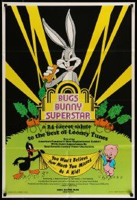 6b153 BUGS BUNNY SUPERSTAR 25x36 1sh '75 Looney Tunes Daffy Duck & Porky Pig!