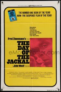6b227 DAY OF THE JACKAL 1sh '73 Fred Zinnemann assassination classic, master killer Edward Fox!