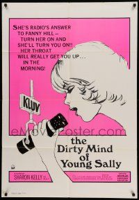 6b250 DIRTY MIND OF YOUNG SALLY 1sh '73 Sharon Kelly, montage of sexy naked women!