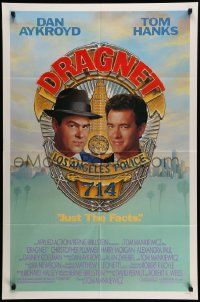 6b265 DRAGNET 1sh '87 Dan Aykroyd as detective Joe Friday with Tom Hanks!