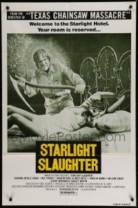 6b274 EATEN ALIVE 1sh '77 Tobe Hooper, wild image of sexy bound girl on bed, Starlight Slaughter!