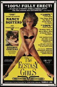 6b275 ECSTASY GIRLS 1sh '79 sexy Oui covergirl Nancy Suiter & Hustler centerfold Desiree Costeau!