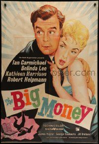 6b005 BIG MONEY English 1sh '58 great artwork of Ian Carmichael & sexy Belinda Lee!