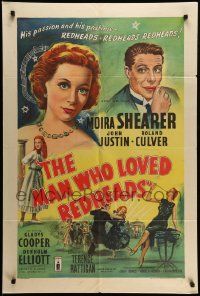 6b018 MAN WHO LOVED REDHEADS English 1sh '55 Moira Shearer, John Justin & Roland Culver