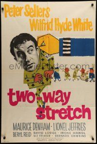 6b033 TWO-WAY STRETCH English 1sh '60 prisoner Peter Sellers breaks out of jail & then back in!