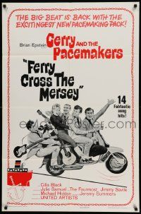 6b302 FERRY CROSS THE MERSEY 1sh '65 rock & roll, the big beat is back, Gerry & the Pacemakers!