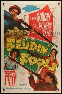 6b303 FEUDIN' FOOLS 1sh '52 Leo Gorcey & The Bowery Boys as hillbillies!