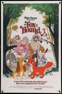 6b322 FOX & THE HOUND 1sh '81 two friends who didn't know they were supposed to be enemies!