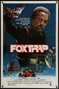 6b323 FOXTRAP 1sh '86 Fred Williamson directs & stars, cool action artwork, blaxploitation!