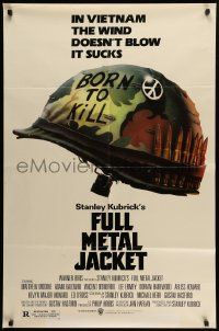 6b330 FULL METAL JACKET 1sh '87 Stanley Kubrick Vietnam War movie, Castle art!