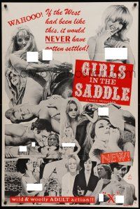 6b345 GIRLS IN THE SADDLE 1sh '69 Sandy Baron, wild and wooly adult action, sexy images!