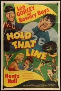 6b388 HOLD THAT LINE 1sh '52 Leo Gorcey & The Bowery Boys, college football!