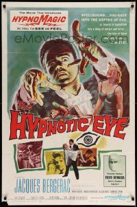 6b401 HYPNOTIC EYE 1sh '60 Jacques Bergerac, cool hypnosis art, stare if you dare!