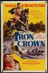 6b416 IRON CROWN 1sh R52 forgotten Italian fantasy epic, w/elements of all previous ones combined!