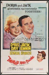 6b417 IT HAPPENED TO JANE 1sh R61 close up of Doris Day & Jack Lemmon, Ernie Kovacs!