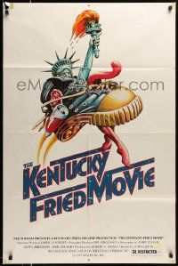 6b440 KENTUCKY FRIED MOVIE 1sh '77 John Landis directed comedy, wacky tennis shoe art!