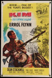 6b442 KIM 1sh '50 Errol Flynn & Dean Stockwell in mystic India, from Rudyard Kipling story!