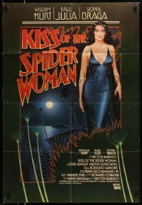 6b446 KISS OF THE SPIDER WOMAN int'l 1sh '85 cool different colorful artwork of sexy Sonia Braga!