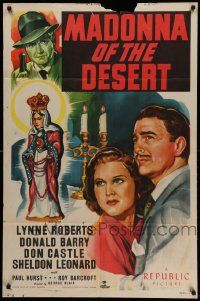 6b480 MADONNA OF THE DESERT 1sh '48 art of Lynne Roberts & Don Red Barry!