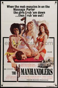 6b490 MANHANDLERS 1sh '73 soft chicks & hard guys want a piece of the action!