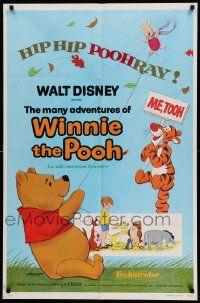 6b493 MANY ADVENTURES OF WINNIE THE POOH 1sh '77 and Tigger too, plus three great shorts!
