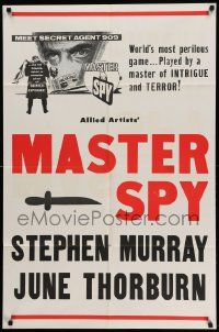 6b498 MASTER SPY military 1sh '64 Stephen Murray, June Thorburn, Alan Wheatley