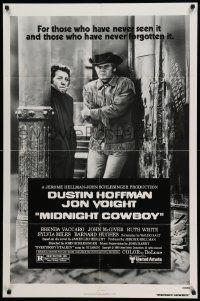 6b509 MIDNIGHT COWBOY 1sh R80 Dustin Hoffman, Jon Voight, John Schlesinger classic!