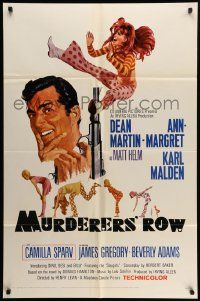6b533 MURDERERS' ROW 1sh '66 art of spy Dean Martin as Matt Helm & sexy Ann-Margret by McGinnis!