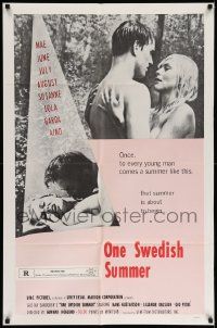 6b577 ONE SWEDISH SUMMER 1sh '71 once to every young man comes a summer like this!